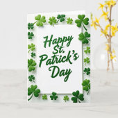 Frohen St. Patricks Tag Grüne Karte (Gelbe Blume)
