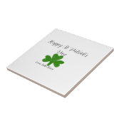 Frohen St. Patrick's Tag grüner Kleeblatt-Name Fliese (Seite)