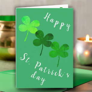 Frohen St. Patrick's Tag Irischer Grüner Shamrock Karte