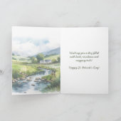 Frohen St. Patrick's Tag Irischer Wolfshund Aquare Karte (Innenseite)