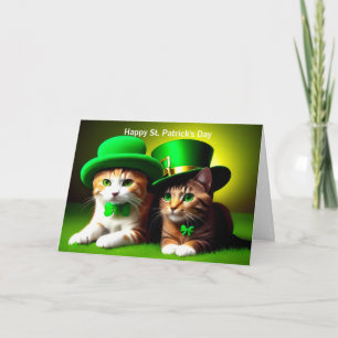 Frohen St. Patrick's Tag Katzen Feiertagskarte