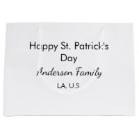 Frohen St. Patrick's Tag Namen Familienort einfach