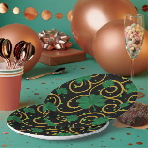 Frohen St. Patricks Tag Pappteller