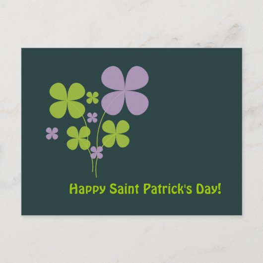 Frohen St. Patrick's Tag Postkarte (Vorderseite)