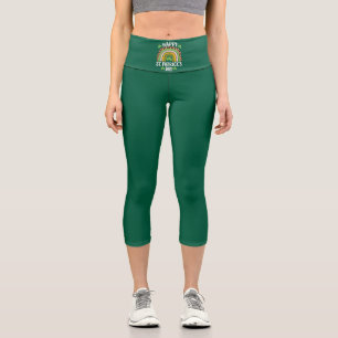 Frohen St. Patricks Tag Regenbogen Kleeblatt Capri Leggings