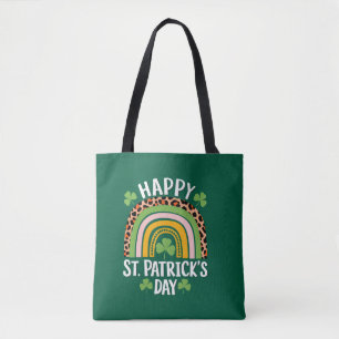 Frohen St. Patricks Tag Regenbogen Kleeblatt  Tasche