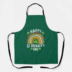 Frohen St. Patrick's Tag Regenbogen Shamrock Schürze
