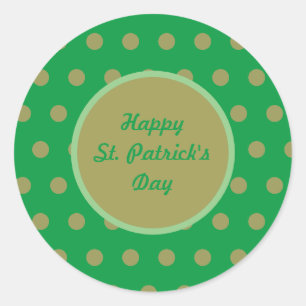 Frohen St. Patricks Tag Runde Aufkleber (Grün)