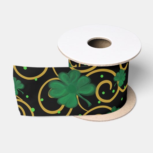 Frohen St. Patricks Tag Satinband (Spule)
