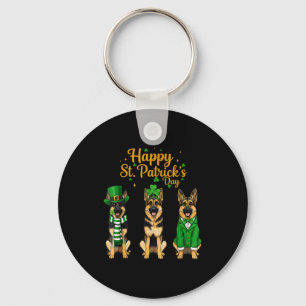 Frohen St. Patrick's Tag Schäferhund Grafik - Schlüsselanhänger