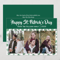 Frohen St. Patricks Tag Shamrocks Familie 3 Foto