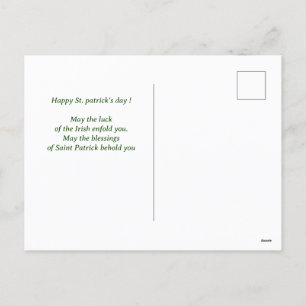 Frohen St. Patricks Tag Shamrocks Familienfoto Feiertagspostkarte