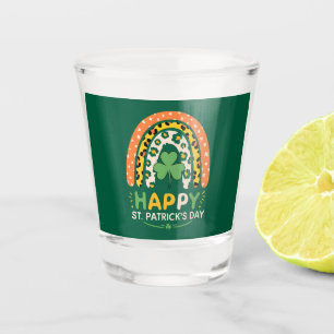 Frohen St. Patrick's Tag Süßer Regenbogen Leopard Schnapsglas