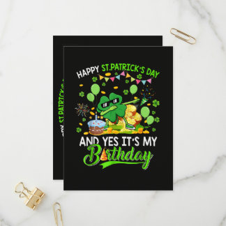 Frohen St. Patricks-Tag und mein Geburtstags-Shamr Einladungspostkarte