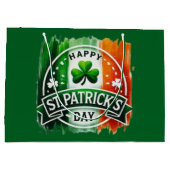 Frohen St. Patty's Tag Große Geschenktüte (Rückseite)