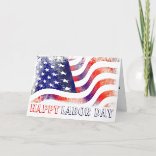 Frohen Tag der Arbeit Amerikanische Flagge Karte