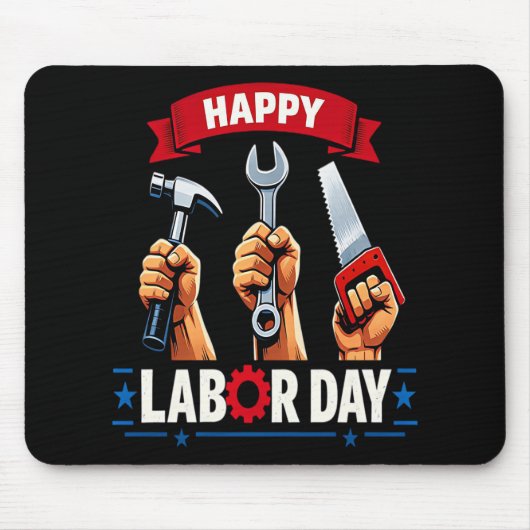 Frohen Tag der Arbeit Mousepad (Vorne)