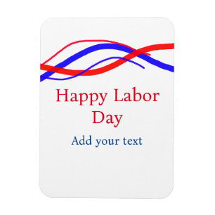 Frohen Tag der Arbeit rot blau Amerikanisch fügen Magnet