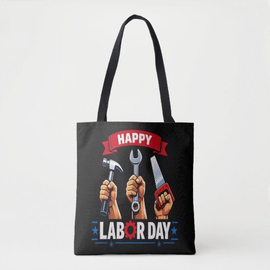Frohen Tag der Arbeit Tasche (Vorderseite)