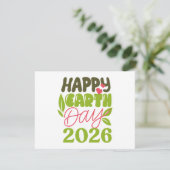 Frohen Tag der Erde 2026 Dankeskarte (Stehend Vorderseite)