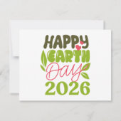 Frohen Tag der Erde 2026 Dankeskarte (Rückseite)