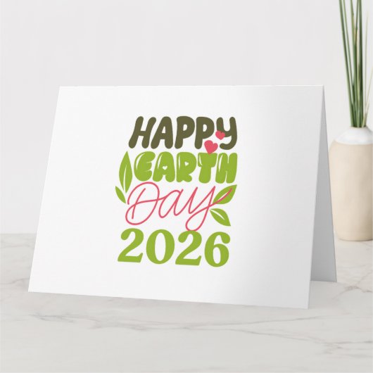 Frohen Tag der Erde 2026 Karte (Vorderseite)