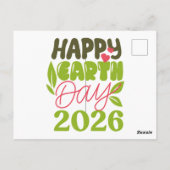 Frohen Tag der Erde 2026 Postkarte (Rückseite)