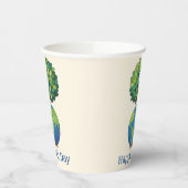 Frohen Tag der Erde Baum Natur Illustration Pappbecher (Links)