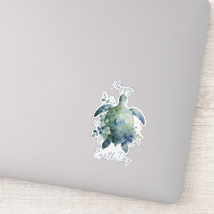 Frohen Tag der Erde Schildkröten-Design Aufkleber