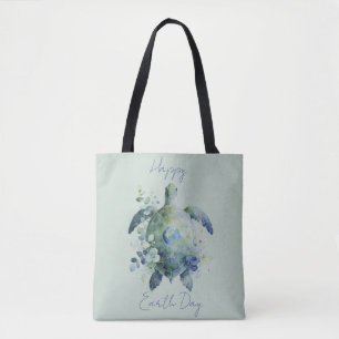 Frohen Tag der Erde-Schildkrötendesign Tasche