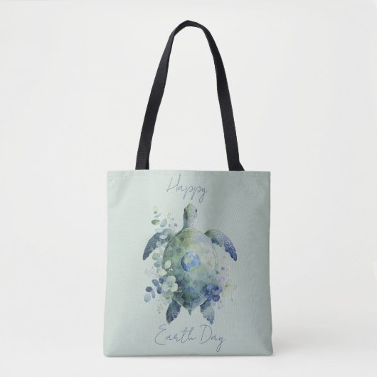 Frohen Tag der Erde-Schildkrötendesign Tasche (Vorderseite)