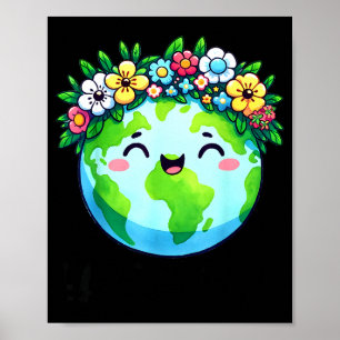 Frohen Tag der Erde süße Erde mit floralem Tag der Poster