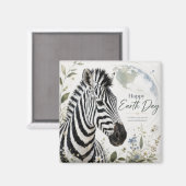 Frohen Tag der Erde Zebra-Wildleben Magnet (Vorderseite/Rückseite)
