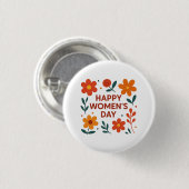 Frohen Tag der Frauen Button (Vorne & Hinten)