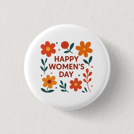 Frohen Tag der Frauen Button (Vorderseite)