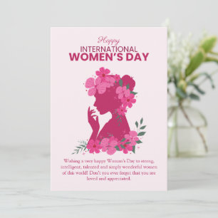 Frohen Tag der Frauen floral Frauen Illustration Feiertagskarte