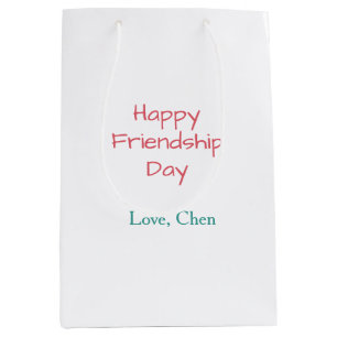 Frohen Tag der Freundschaft rote blaue Liebesname Mittlere Geschenktüte