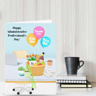 Frohen Tag der Verwaltungsfachleute mit Geschenk Karte
