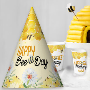 Frohen Tag des Bienen Kinder Bienenthema Geburtsta Partyhütchen
