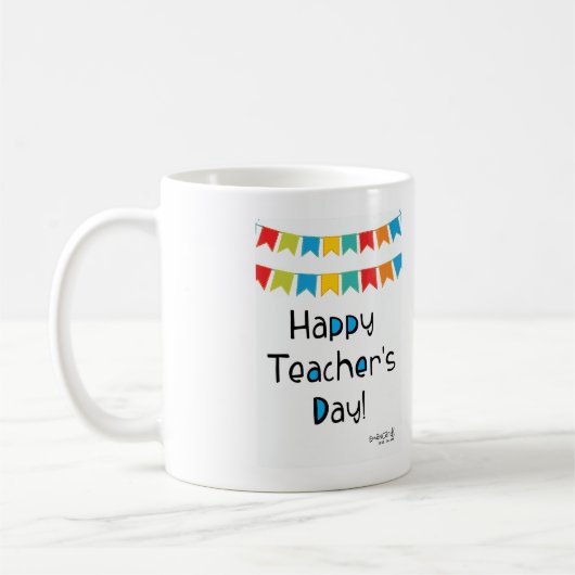 Frohen Tag des Lehrers Kaffeetasse (Links)