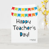 Frohen Tag des Lehrers Karte (Gelbe Blume)