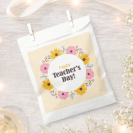 Frohen Tag des Lehrers Wilde Blumen Geschenktütchen