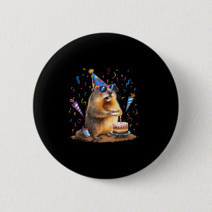 Frohen Tag des Murmeltieres 12. Feb Murmeltier mit Button