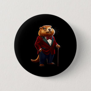 Frohen Tag des Murmeltieres 2026 Murmeltier Gentle Button