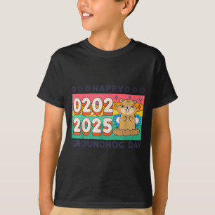 Frohen Tag des Murmeltieres 2. Februar 2025 Retro  T-Shirt