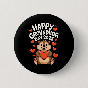 Frohen Tag des Murmeltieres, 2. Februar, ich liebe Button