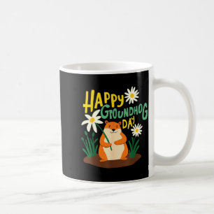 Frohen Tag des Murmeltieres 2. Februar Wettervorhe Kaffeetasse