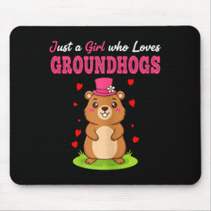 Frohen Tag des Murmeltieres Nur ein Mädchen, das M Mousepad