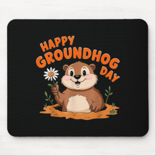 Frohen Tag des Murmeltieres passende Familiensquad Mousepad