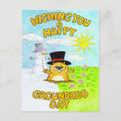 Frohen Tag des Murmeltieres Postkarte (Vorderseite)
